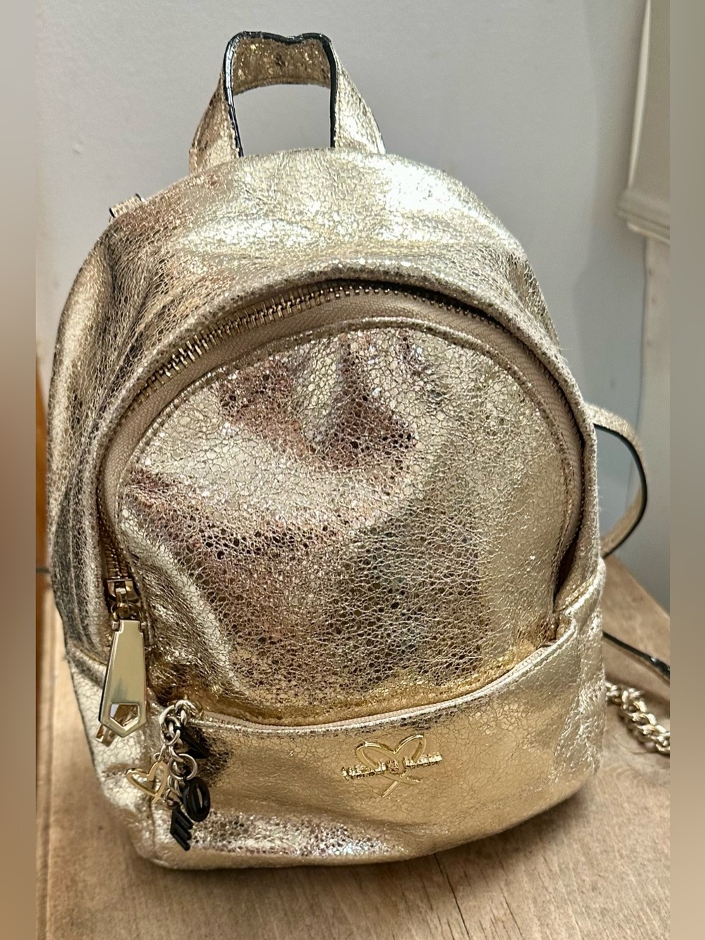 Victoria Secret Metallic Crackle Mini City Backpack - Picture 4 of 11